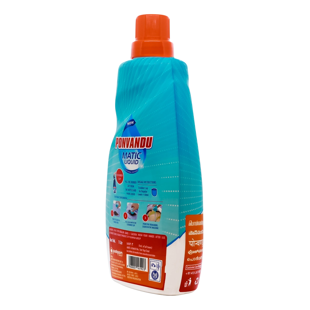 ponvandu matic liquid detergent: best for top load-front load machines