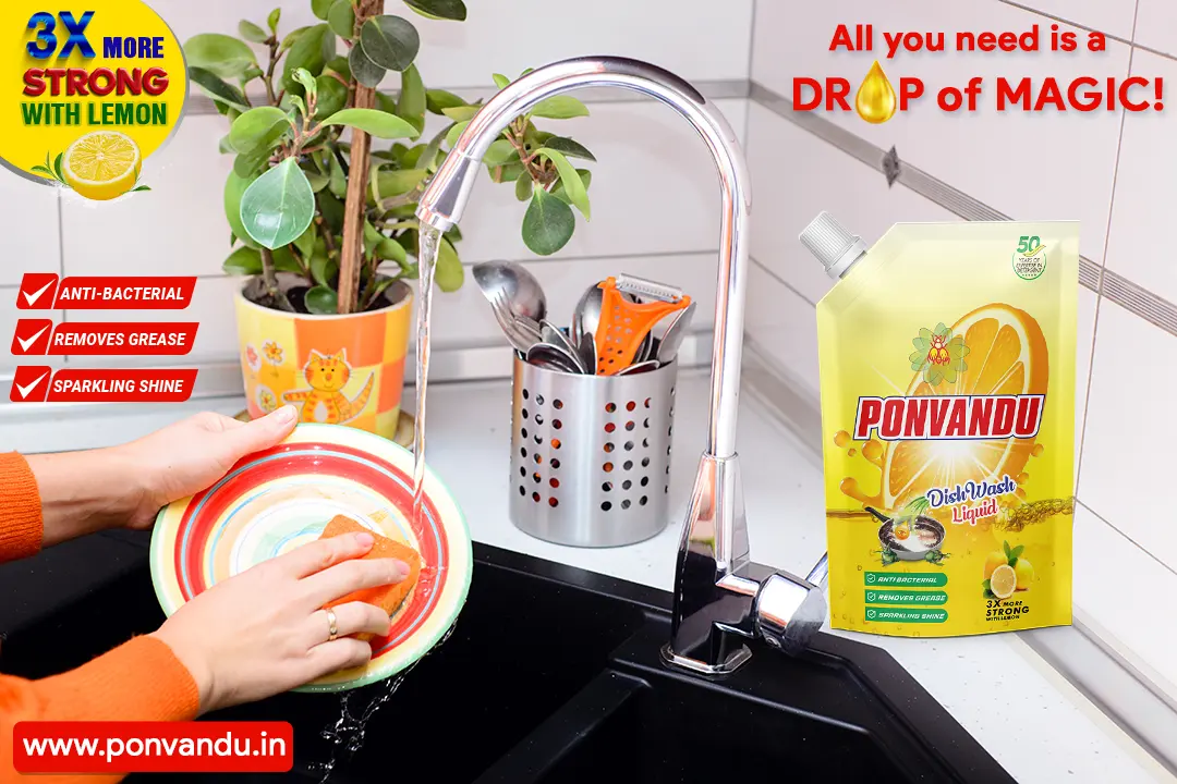 ponvandu dishwash liquid, ponvandu dishwash, ponvandu dishwash liquid, best dishwashing liquid, lemon sakthi,